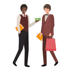 men with books of diary avatar character