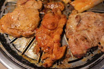 barbecue pork and meat grill, Korean style