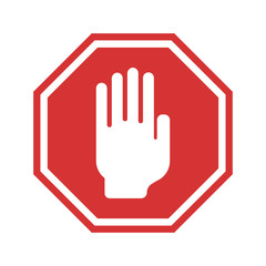 Obraz premium Red traffic stop sign vetor