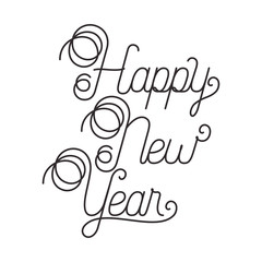 happy new year isolated icon