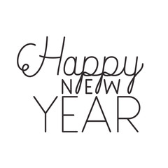 happy new year isolated icon