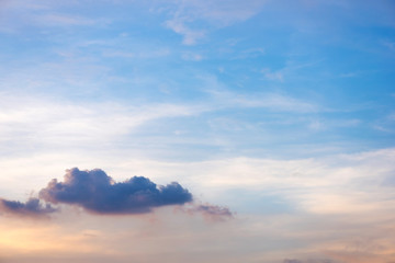 Fototapeta na wymiar Beautiful blue sky with cloud formation background