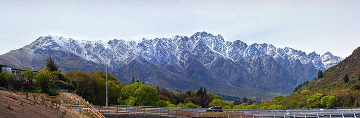 Fototapeta na wymiar Panoramic View of the Remarkables Mountain Range Queenstown