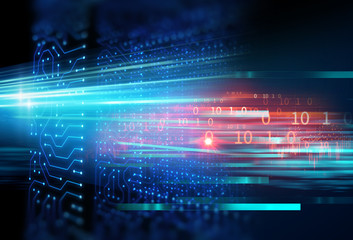 Big data futuristic visualization abstract illustration