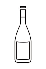 wine bottle isolated icon