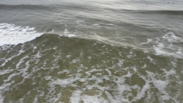 Waves break at the coast of Belmar.