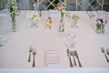 food table decoration, party food, table with flower, wedding party