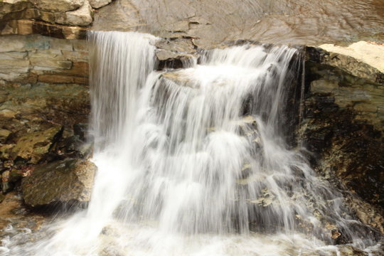 Waterfall in soft flowing motion © Anjeanette