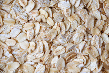Top view of whole oatmeal as background