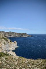 Fototapeta na wymiar Costa brava cliff coasts