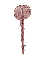 Hand-drawn cartoon hairdressing sketch.