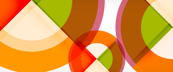 Multicolored round shapes abstract background