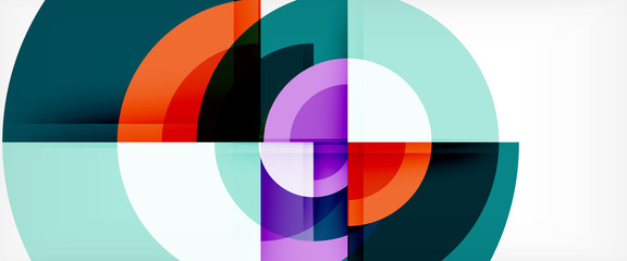 Obraz premium Circle abstract background, geometric modern design template