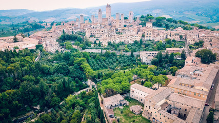 Fototapeta premium San Gimignano Aerial