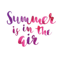 Spring is in the air hand drawn inspiration quote.