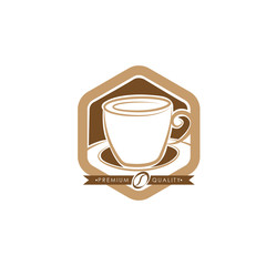 Simple Unique Coffee cup Logo design vector template. Vector Coffee shop logo illustration design template on white background.