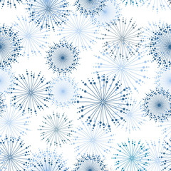 Vector seamless pattern with stylized flowers.