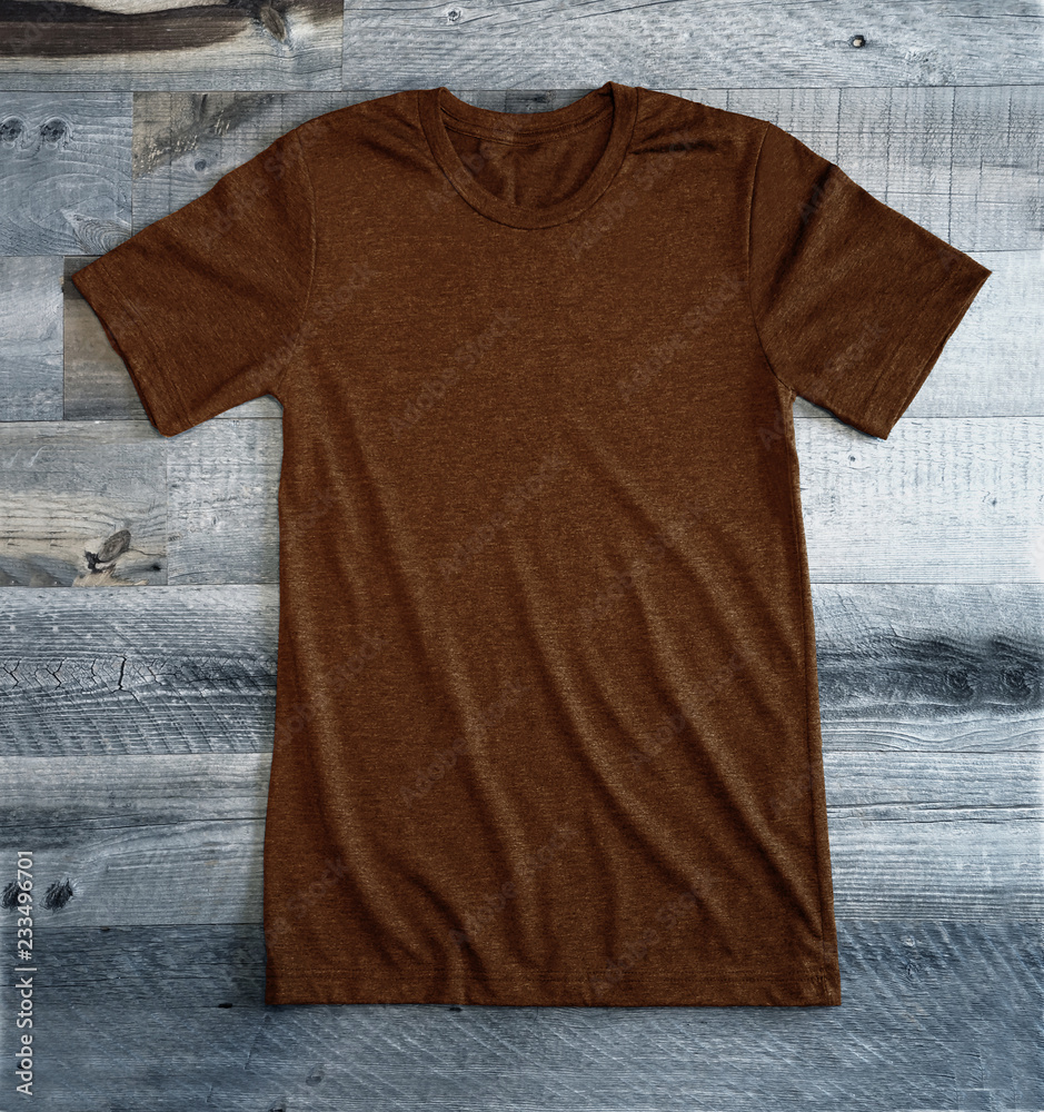 Wall mural Heather Brown Blank Tee Shirt 