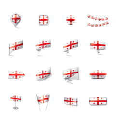 Georgia flag, vector illustration on a white background