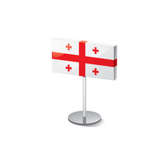Fototapeta premium Georgia flag, vector illustration on a white background