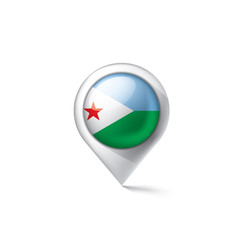 Djibouti flag, vector illustration on a white background