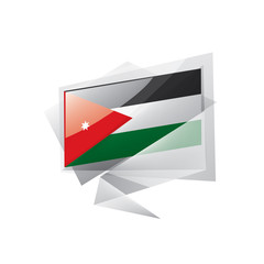 Jordan flag, vector illustration on a white background