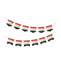 Fototapeta na wymiar Iraqi flag, vector illustration on a white background