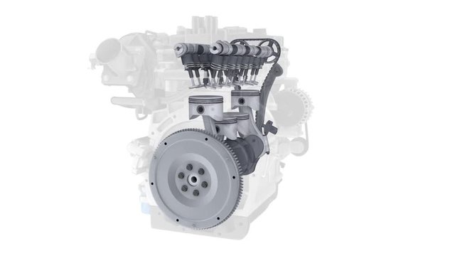 Engine car semitransparent. seamless loop. 3d render