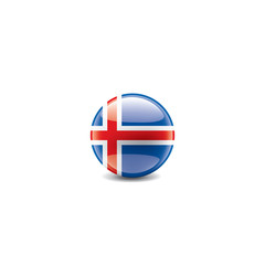 Naklejka premium Iceland flag, vector illustration on a white background