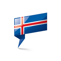 Fototapeta premium Iceland flag, vector illustration on a white background