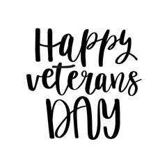 Happy Veterans Day lettering for your design