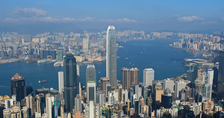 Fototapeta premium Miasto miejskie w Hongkongu