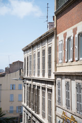 old windows and balcony 