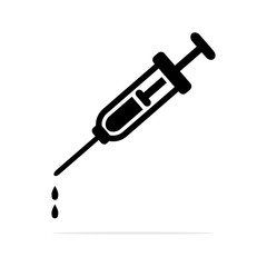 hypodermic syringe icon. Vector concept illustration for design.