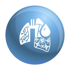 Fototapeta premium Pneumonia virus lungs icon. Simple illustration of pneumonia virus lungs vector icon for web design isolated on white background