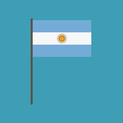 Argentina flag icon in flat design