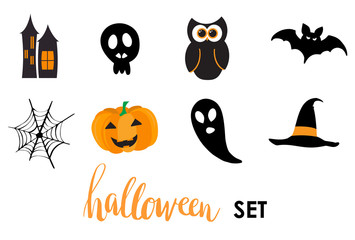Collection of halloween stickers for your design