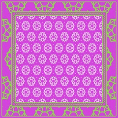 Fashion design Print with geometric floral pattern. Vector illustration