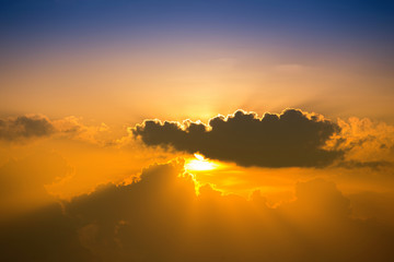 Twilight sky in the evening after sunset.Picture for background landscape.