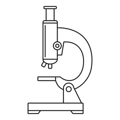 School microscope icon. Outline school microscope vector icon for web design isolated on white background
