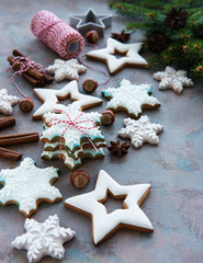 Christmas homemade gingerbread cookies