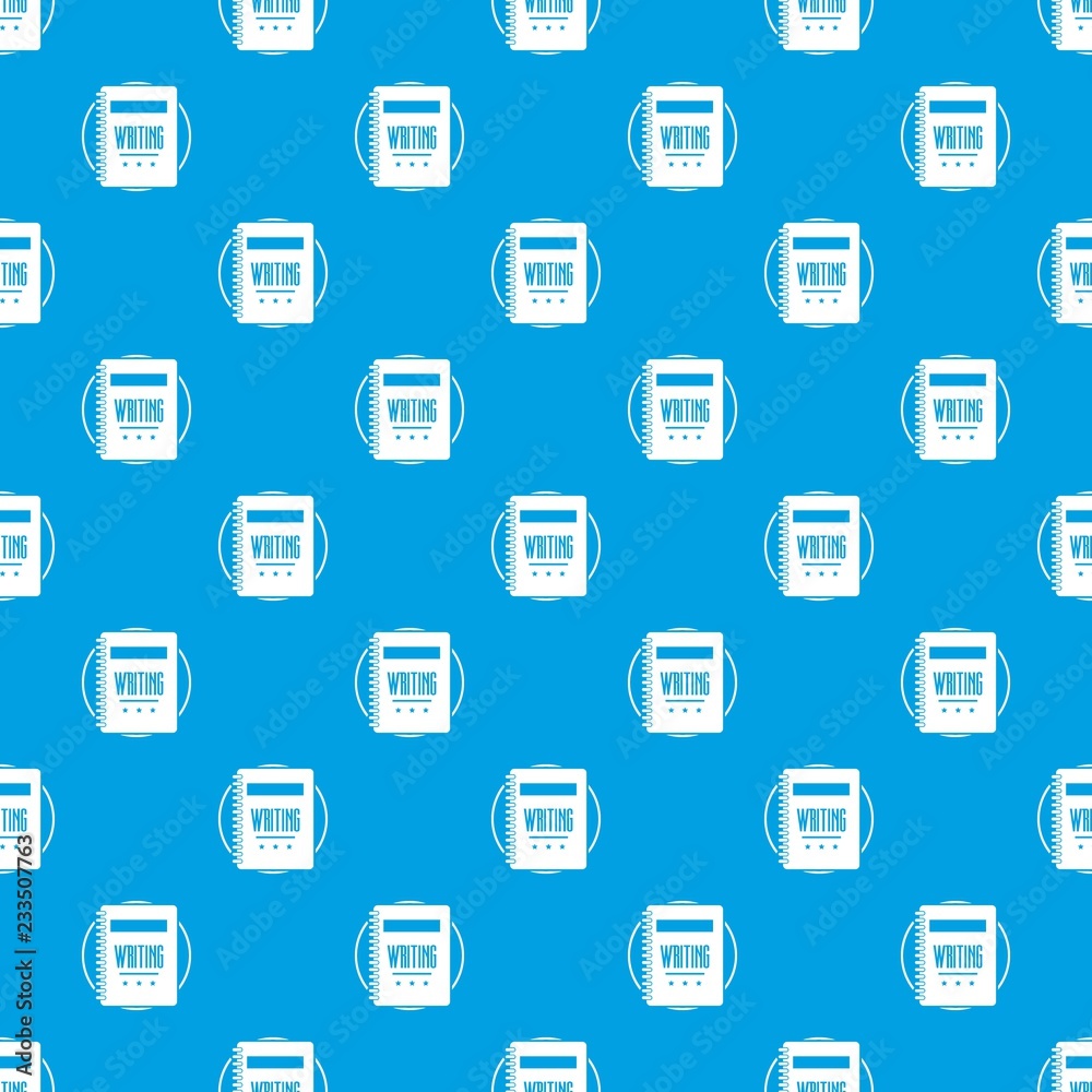 Poster notebook pattern vector seamless blue repeat for any use