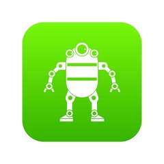 Robot icon digital green for any design isolated on white vector illustration