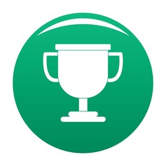 Cup award icon. Simple illustration of cup award vector icon for any any design green