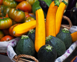 Different raw vegetables and fruits background.Healthy eating.
