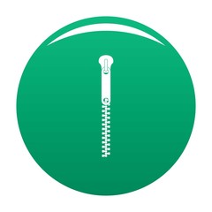 Bag zip icon. Simple illustration of bag zip vector icon for any design green