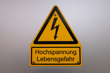 Hochspannung Lebensgefahr (Schild)