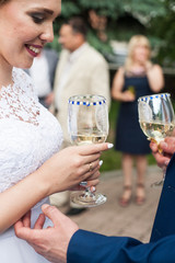 romantic photo shoot of the bride and groom
