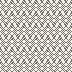 Vector seamless pattern. Modern stylish abstract texture. Repeating geometric interlacing lines