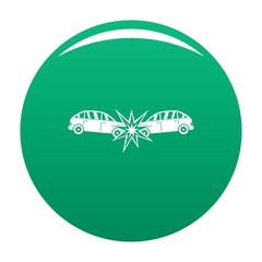 Head collision icon. Simple illustration of head collision vector icon for any design green